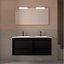 Mueble de baño Attila suspendido 4 cajones doble seno 120 cm black satin de Salgar